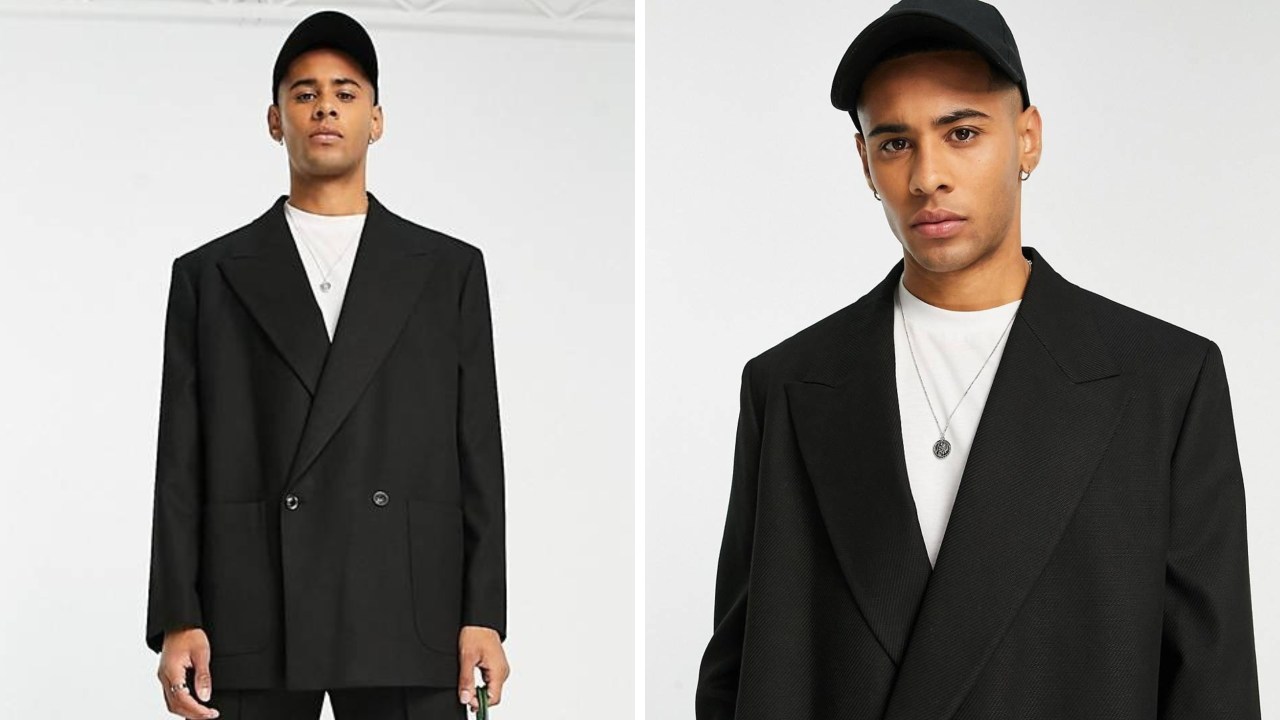 Topman Double Breasted Oversized Blazer. Picture: ASOS.