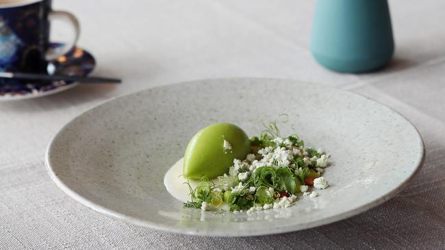 Ten Minutes By Tractor’s peas with cucumber. Picture: Rebecca Michael