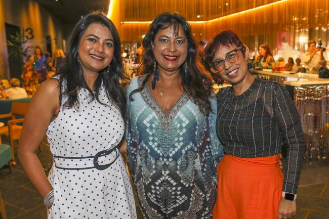 <p>Malabika Sarma, Audrey Goetz and Monika Walia at Gold Coast Wonder Women group screening of Magic Mike: Last Dance at Event Cinemas Gold Class Pacific Fair, Broadbeach February 8th, 2023. Picture: Marcelo Lang</p>