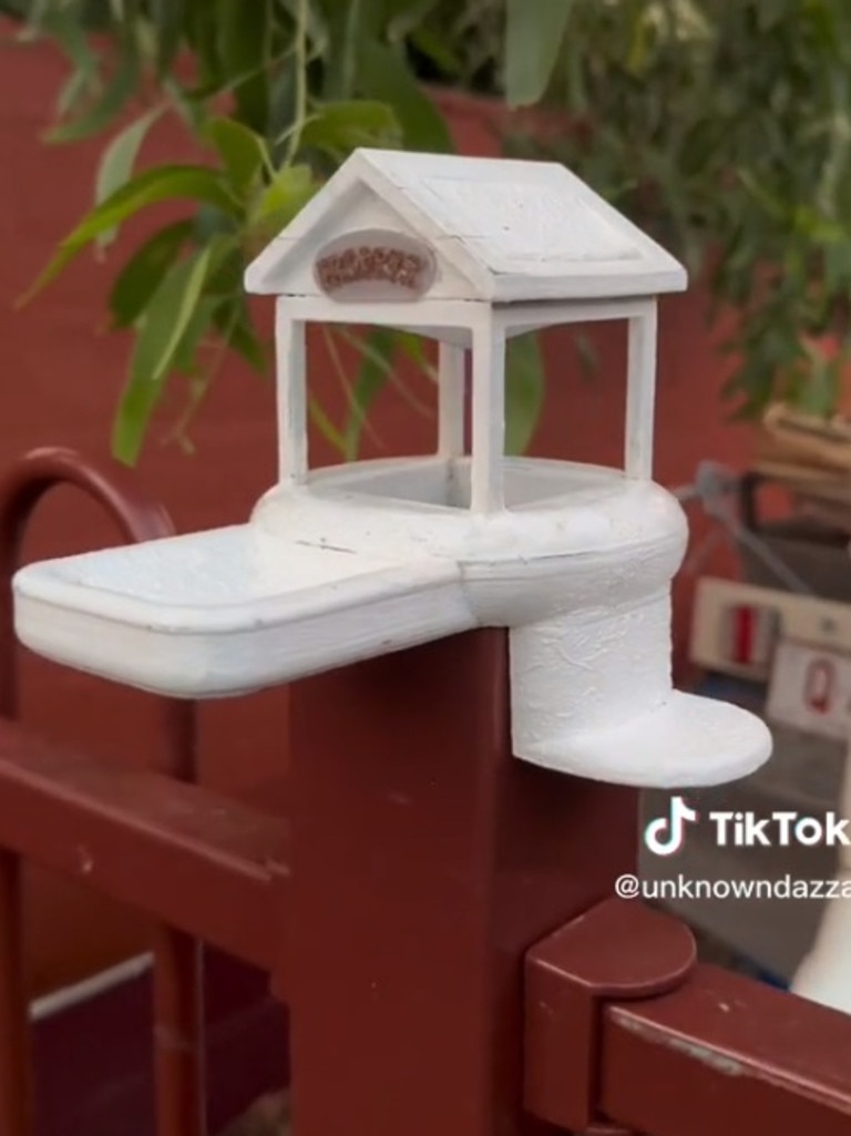 One of the early models had a step and porch. Picture: TikTok/unknowndazza