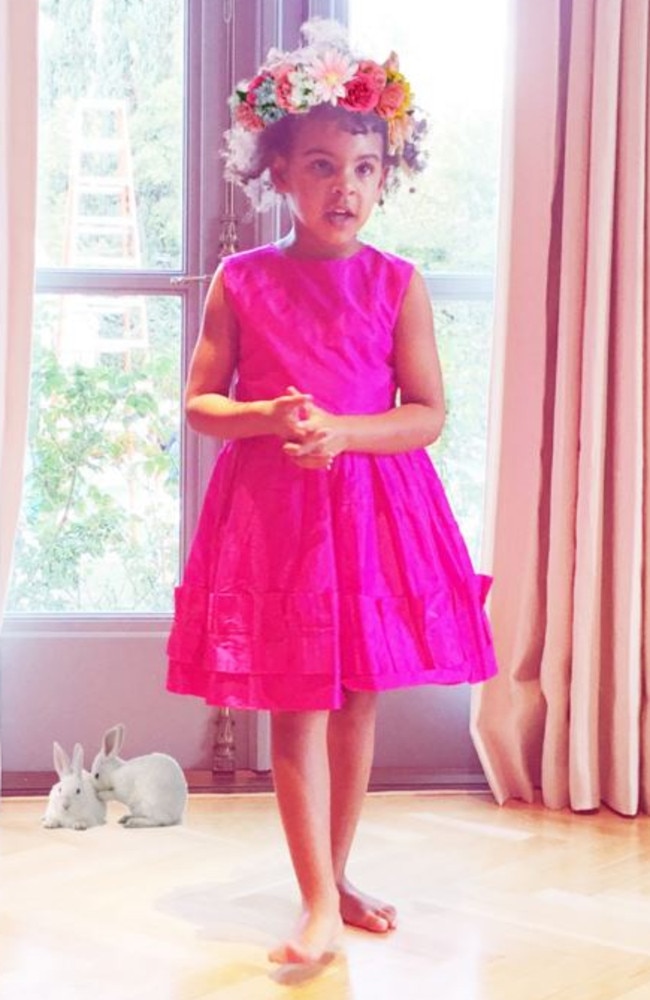 Blue Ivy — Beyonce posts pics of a tea party with daughter Blue Ivy and sister Solange Knowles. Picture: Beyonce