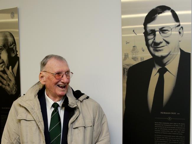 Norman May during the Media Hall of Honour inaugural induction ceremony at the Sydney Cricket and Sports Ground .Picture Gregg Porteous