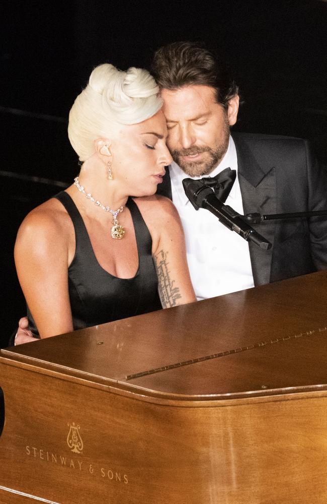 Fans couldn’t help but notice Lady Gaga and Bradley Cooper’s undeniable chemistry during their performance at the Oscars this year. Picture: Ed Herrera/Getty Images