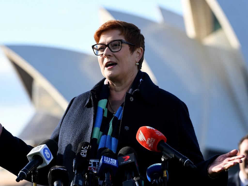 Minister for Foreign Affairs Marise Payne has accused China of spreading disinformation about Australia. Picture: AAP Image/Bianca De Marchi.