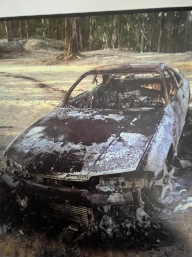 The Nissan Skyline burned out at Ourimbah State Forest