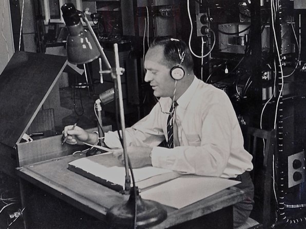 John Pickup inside the Rome Broken Hill telephone exchange.