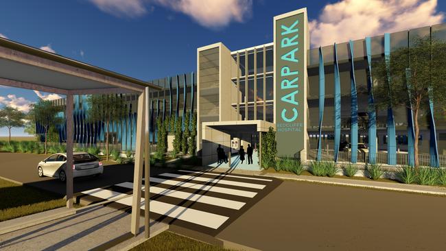 A concept image of the new multi storey car park at Redcliffe Hospital.