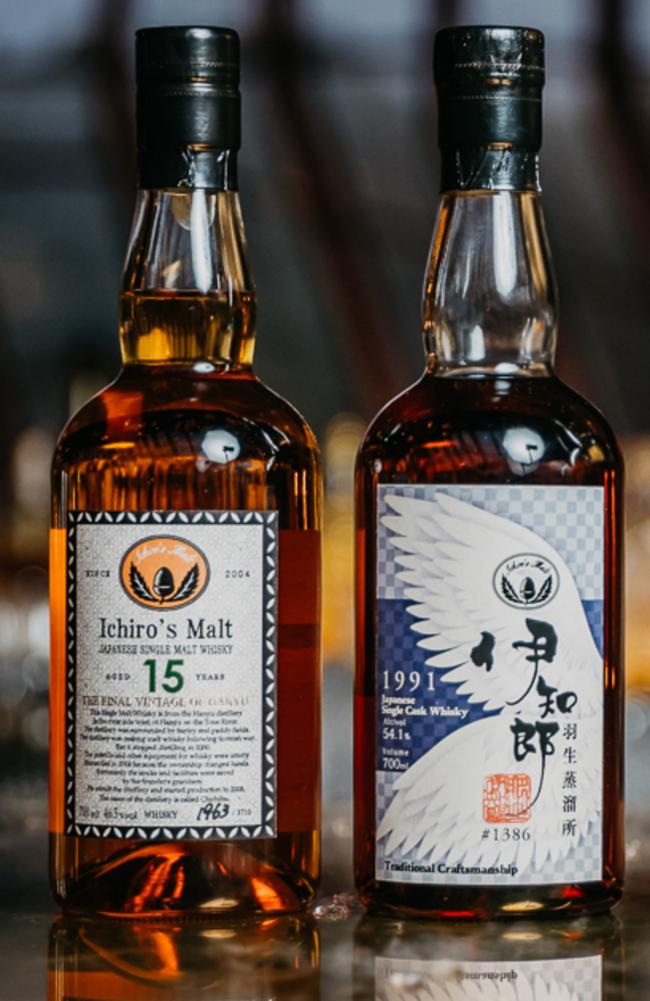 Ichiro’s Malt 23yo Madeira Cask #1386, Hanyu 1991-2014, $299 per 30ml. Picture: Supplied.