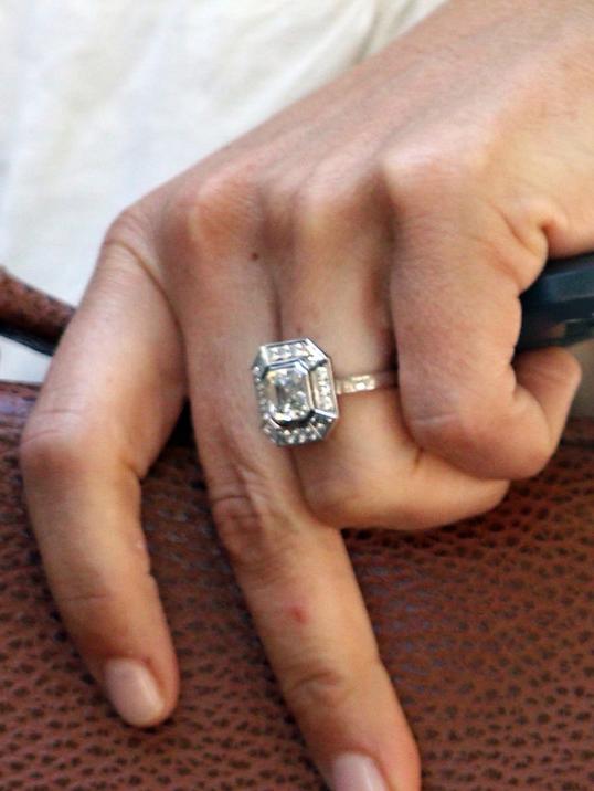 Pippa Middleton’s stunning three-carat engagement ring. Picture: Peter Jordan