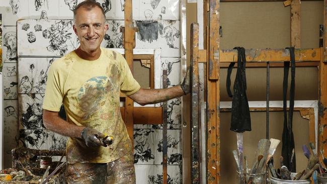 Archibald-winning artist Nicholas Harding in his Camperdown studio. Picture: John Appleyard