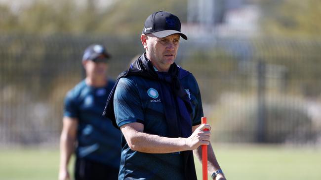 Warriors assistant coach Richard Agar during training at James Regional Sports Park in Las Vegas. Picture: Jonathan Ng