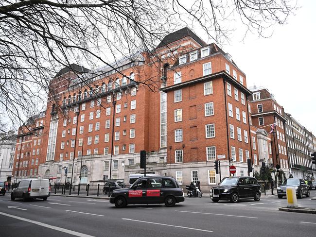 It has been alleged three staff members at the exclusive London Clinic attempted to access Princess Catherine’s medical records. Picture: Getty Images