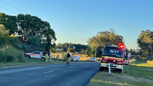 Firefighters at the scene of a blaze in Bidwill.