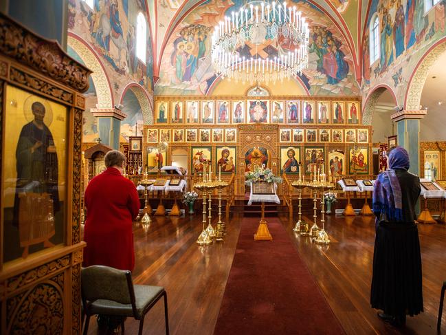 Worshippers take in a service in the cathedral. Picture: Sarah Matray