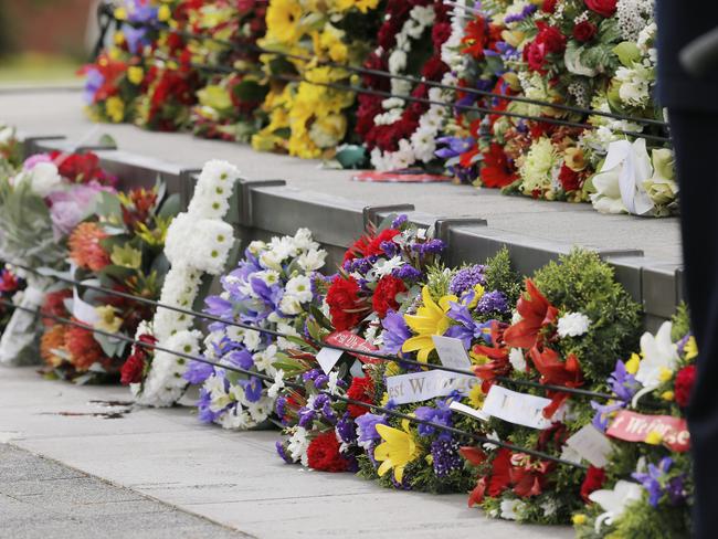 The annual remembrance day ceremony is held at the Cenotaph, Hobart, Tasmania. Picture: MATT THOMPSON.