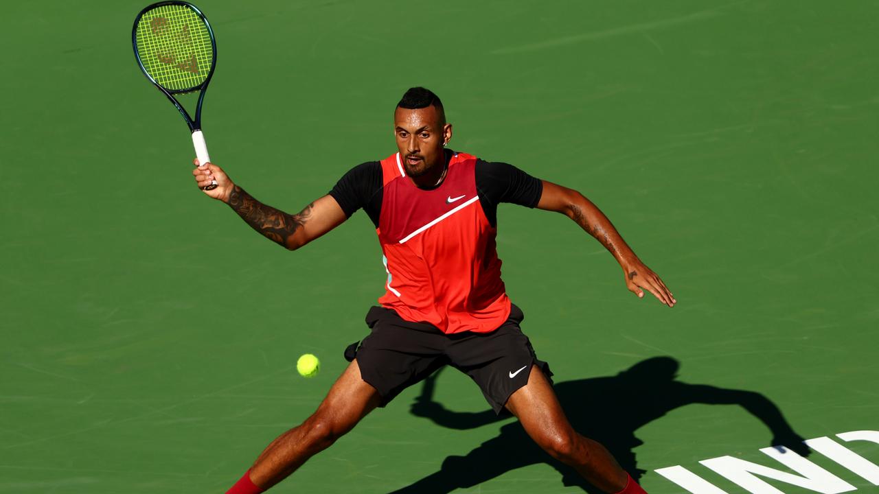 Nick Kyrgios was at his wild best and worst. (Photo by Clive Brunskill/Getty Images)