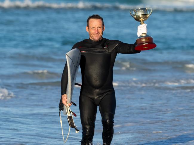 Damien Oliver with the Cup in Esperance. Picture: Jay Town