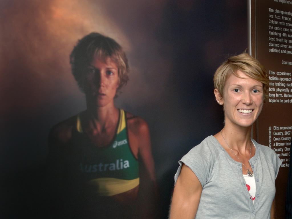 Cross country runner Eliza Stewart when she was featured in the Macquarie University's Sporting Hall of Fame in 2013. Photo: Effy Alexakis.