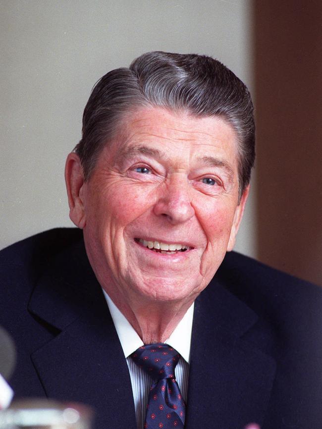 Former US president Ronald Reagan.