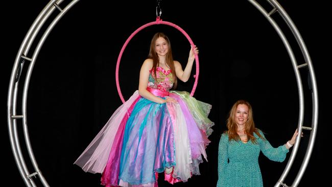 Kaleidoscope show cast member 16 year old Krista Janevski and writer/producer Lynsey Mackay. The show will be featured in the Sydney fringe festival. Picture: Angelo Velardo