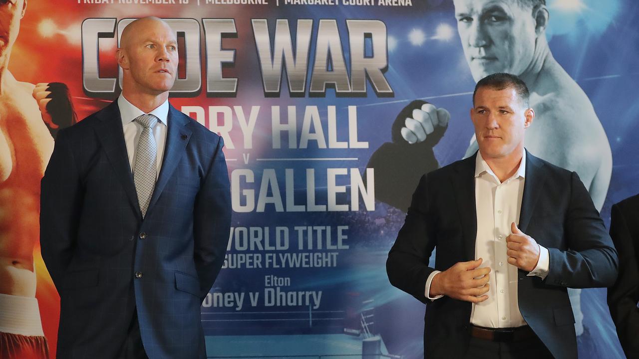 Barry Hall's TV star girlfriend labels Paul Gallen a 'd***head' before  their highly publicised fight