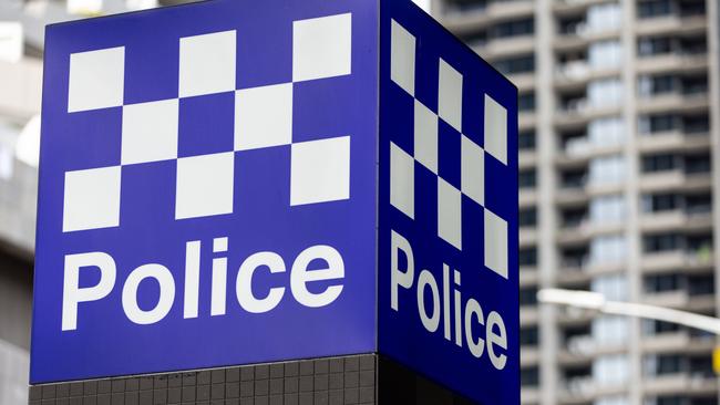 MELBOURNE, AUSTRALIA - NewsWire Photos - 22 AUGUST, 2024: A Victoria Police signage is seen on the streets of Melbourne. Picture: NewsWire / Diego Fedele