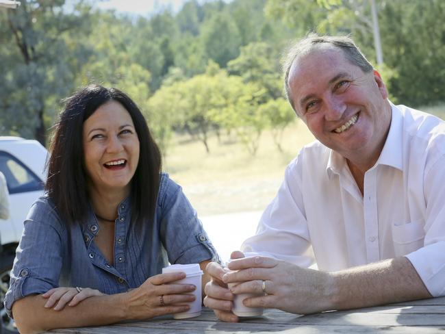 Deputy Prime Minister Barnaby Joyce pictured with wife Natalie. Picture: Supplied