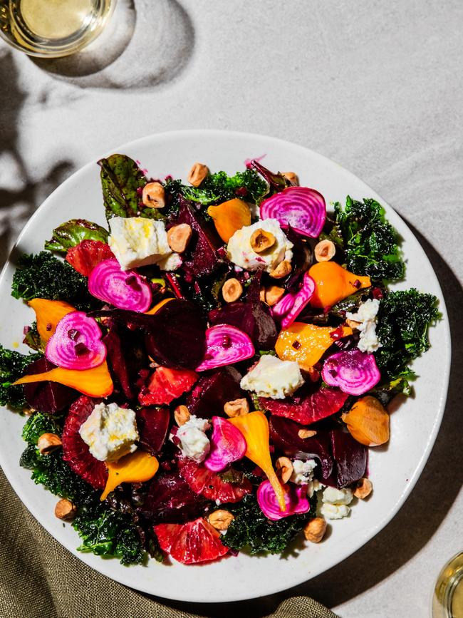 A plate of health and colour: Lennox Hastie’s beetroot salad. Photo: Nikki To