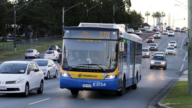 A Brisbane City Council bus pictured on Gympie Road, Kedron. Picture: AAP/Josh Woning