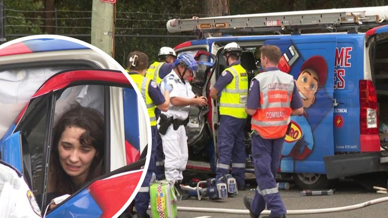 Incredible rescue after woman left trapped in van