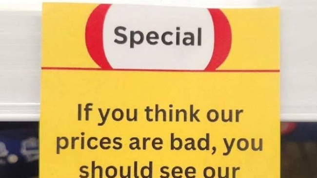 A group of activists have planted fake specials in a bid to protest inflated prices. Picture: Instagram