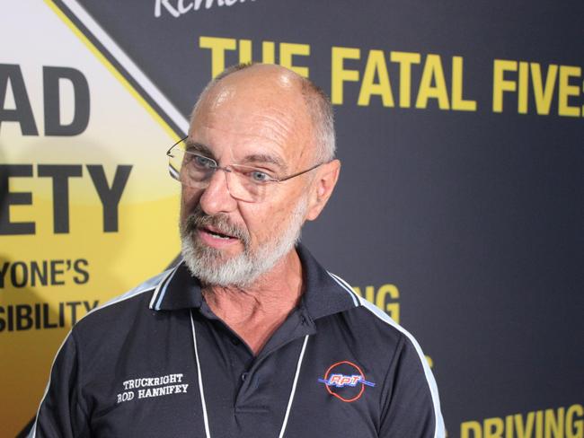 Truck and road safety advocate Rod Hannifey at the Regional Queensland Heavy Vehicle Safety Forum in Mackay on Wednesday, November 9, 2022. Picture: ANDREW KACIMAIWAI