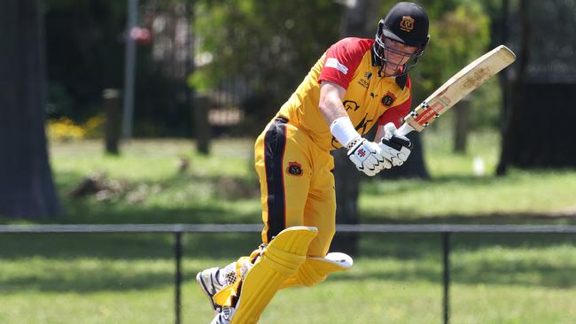 Ed Newman batting for St Kilda. Picture: Hamish Blair