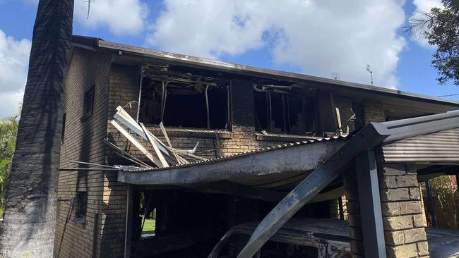 Aftermath of a fire at Cromwell St, Battery Hill.