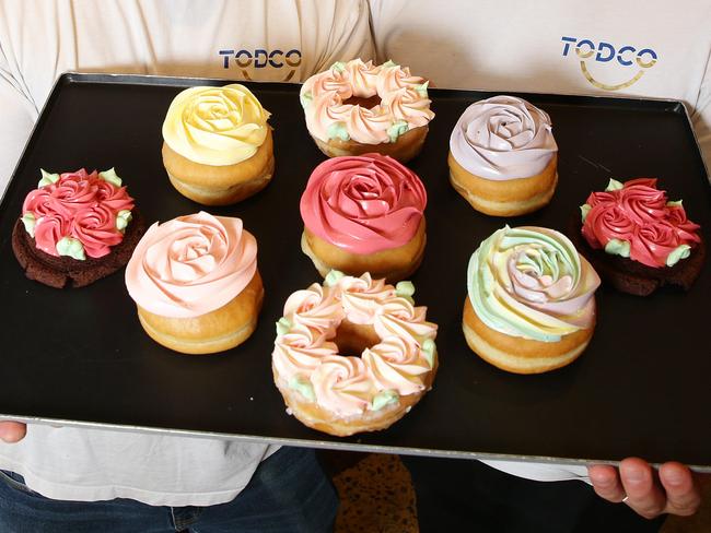 The Oakleigh Doughnut Co has released a series of doughnuts for Valentine's Day. Picture Andrew Tauber