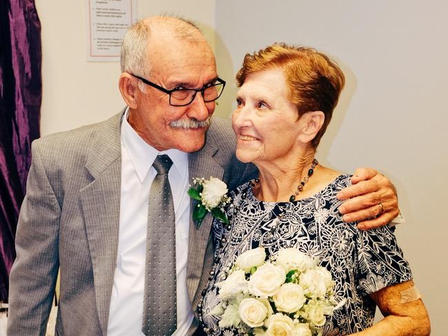 Fernando Mendes and Marinha Barros at their wedding at Bankstown Hospital on March 22.