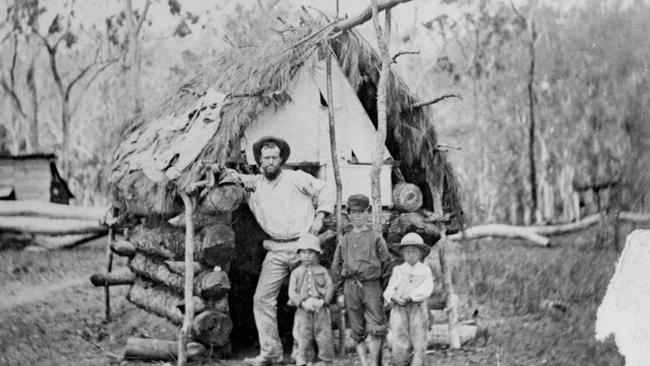 Pioneering Accommodation, Maryborough, 1860. An early lodging that served as a refuge for travellers and settlers alike. Source: Moreton Bay &amp; More