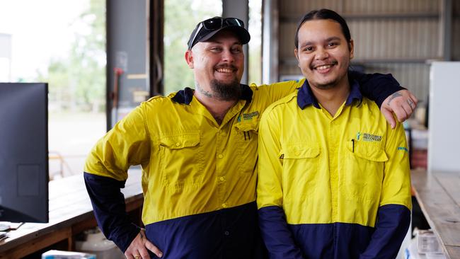 Ricky Bunung with his colleague Stuart. Picture: Supplied
