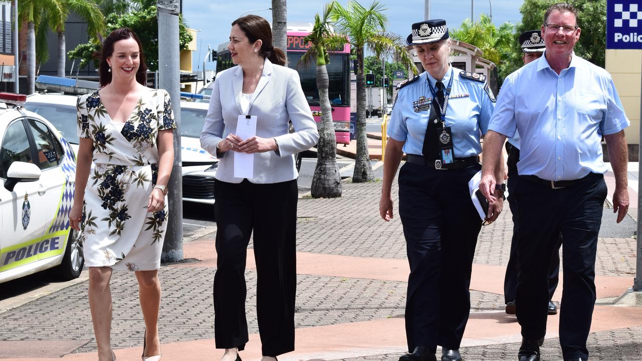 CRIME ISSUE: Brittany Lauga MP, Premier Annastacia Palaszczuk, Police Commissioner Katerina Carroll APM and Barry O'Rourke MP are working to reduce CQ’s youth crime problem.