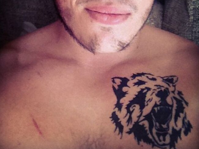 Jed Allen has distinctive tattoos.