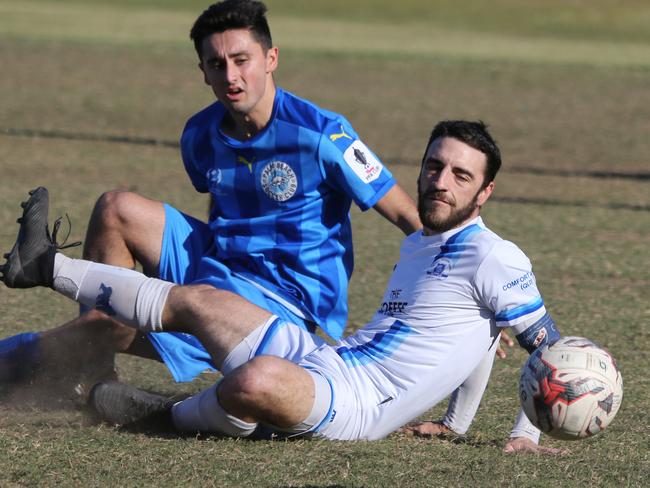 Surfers Paradise captain Bruno Rodriguez (right). Picture: Glenn Hampson