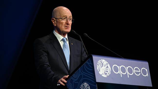 Former RBA governor Glenn Stevens told a conference in Adelaide that inflation was ‘still way too high’ and Australians should not expect a return to the ‘ultra-low’ interest rates of the past decade. Picture: NCA NewsWire / Naomi Jellicoe