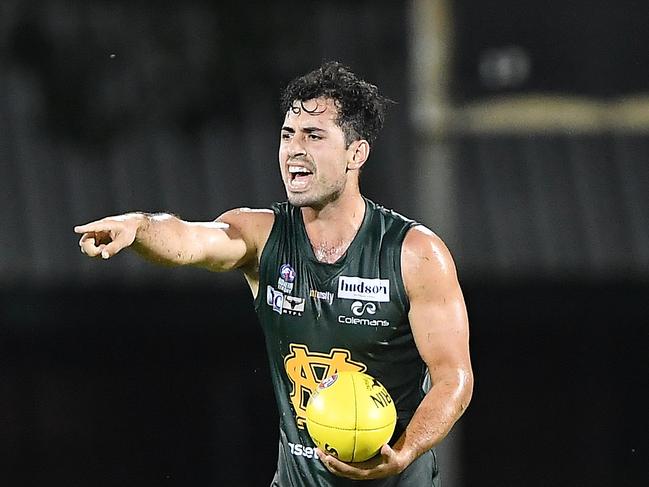 Nathaniel Paredes in his first game as St Marys captain Picture Felicity Elliott AFLNT Media