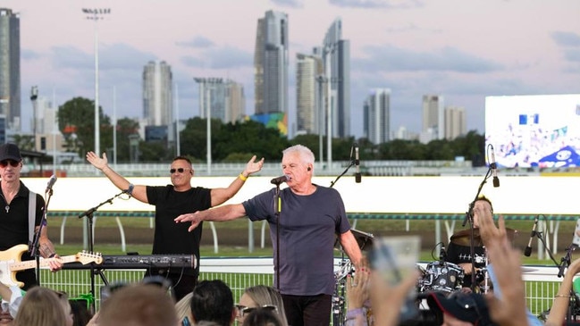 Daryl Braithwaite performs at the Gold Coast Magic Millions. Picture: Luke Marsden