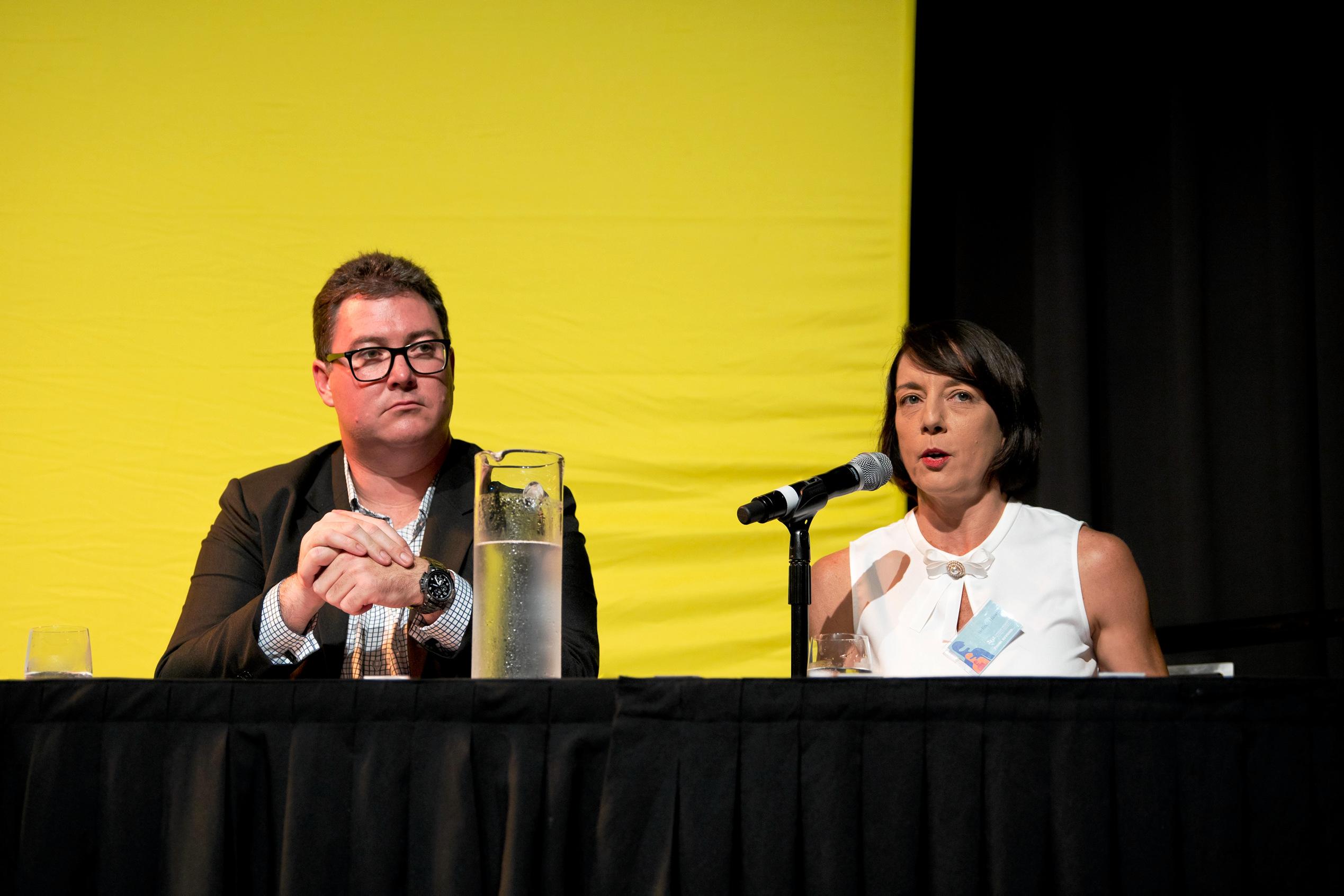 George Christensen and Belinda Hassan at the 2019 Dawson Debate in Mackay.