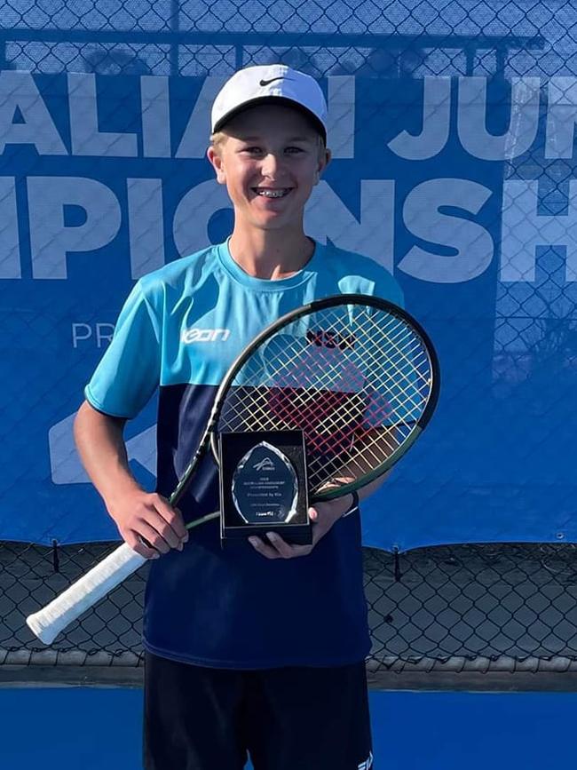 NSW young gun Flynn Coventry-Searle will play off for the Under-14 boys title. Picture: Facebook