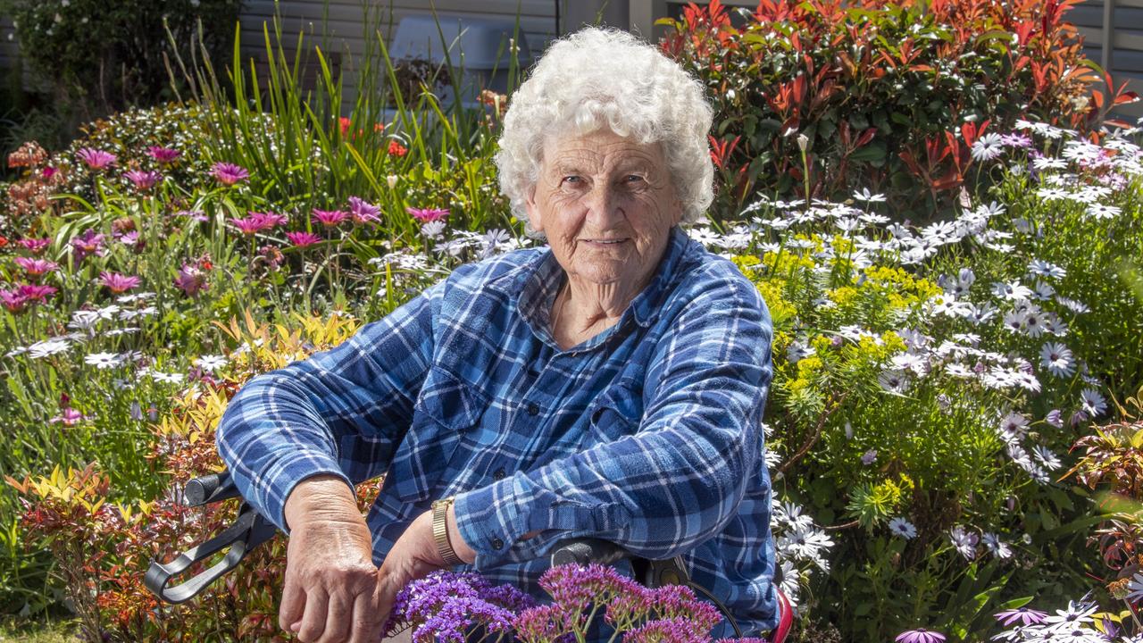 Ruby Brunner in her Chronicle Garden Competition entered garden in Crown St. Picture: Nev Madsen.