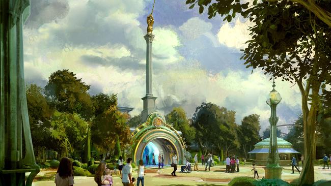 This portal will take you to The Wizarding World of Harry Potter – Ministry of Magic area, where you will see the 1920s Paris from the Fantastic Beasts films and the British Ministry of Magic from the Harry Potter films. Photo: Universal Epic Universe