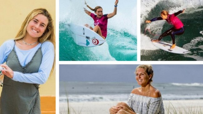 Nikki Van Dijk and Stephanie Gilmore are the only Aussie women left at Bells Beach after a day of upsets on Easter Sunday