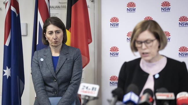 NSW Premier Gladys Berejiklian and Chief Health Officer Kerry Chant. Picture: Getty Images